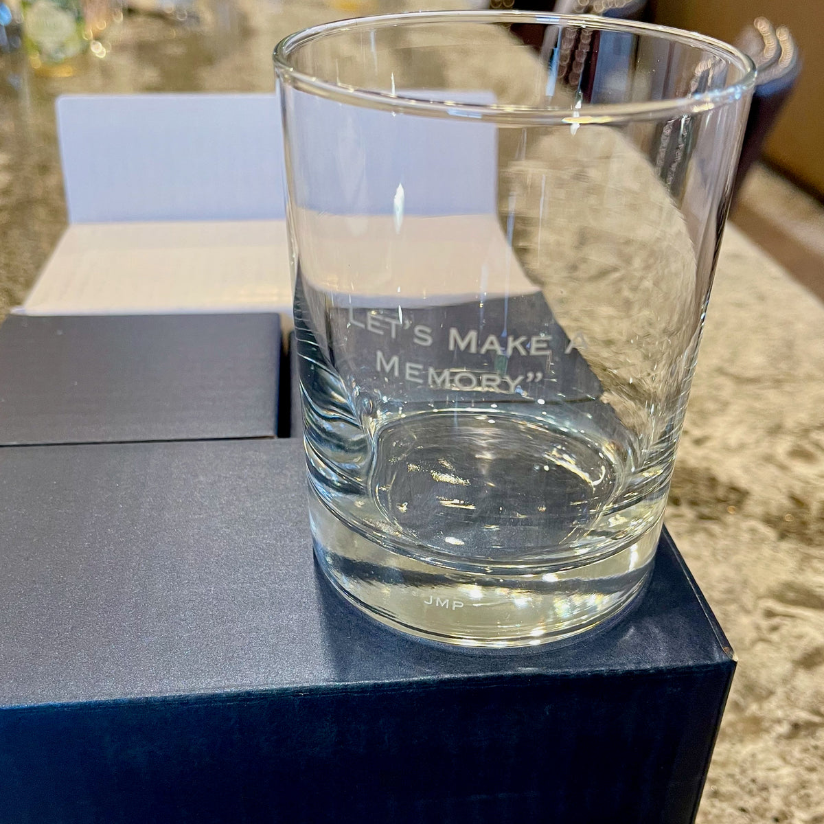 Engraved Old Fashioned Gift Box 4-pk