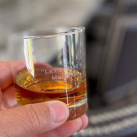 Engraved Small Bourbon Sipping Glass 8 oz